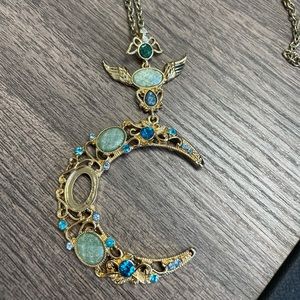 Angel moon necklace